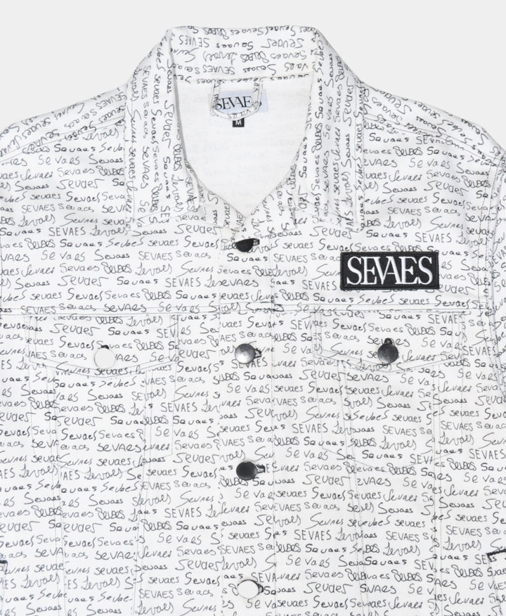 Close-up Voorkant Unisex Sevaes Print Jacket