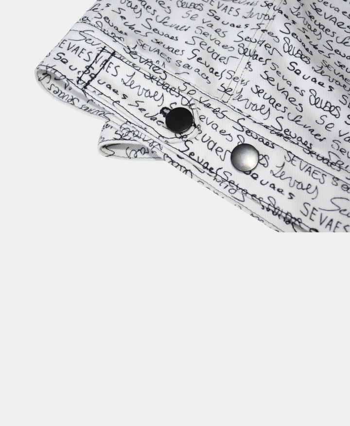 Close-up Achterkant Unisex Sevaes Print Jacket