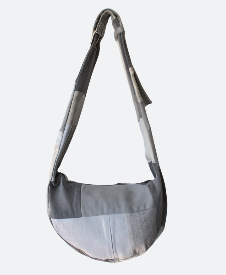 Grijze patchwork crossbody bag