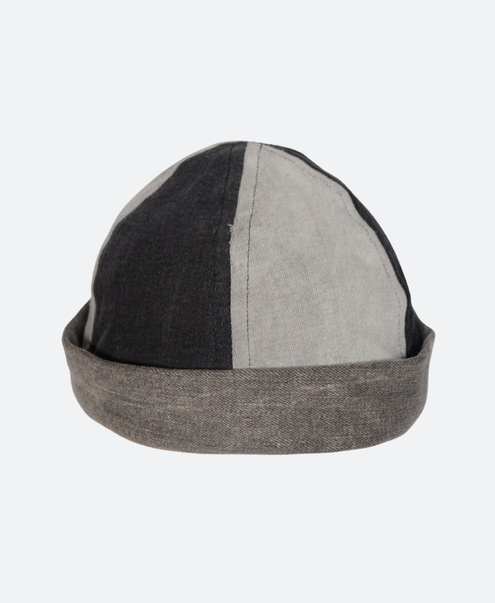 Handgemaakte Color Block Grijs-Zwarte Dockers Cap