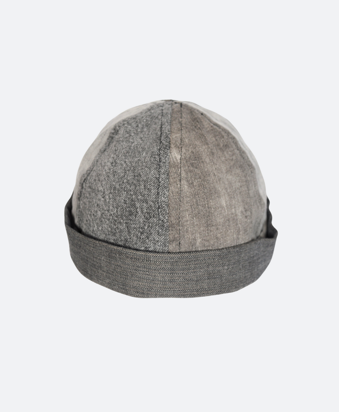 Grijze dockers hoed, Grijze dockers cap Sevaes - upcycled denim voorkant