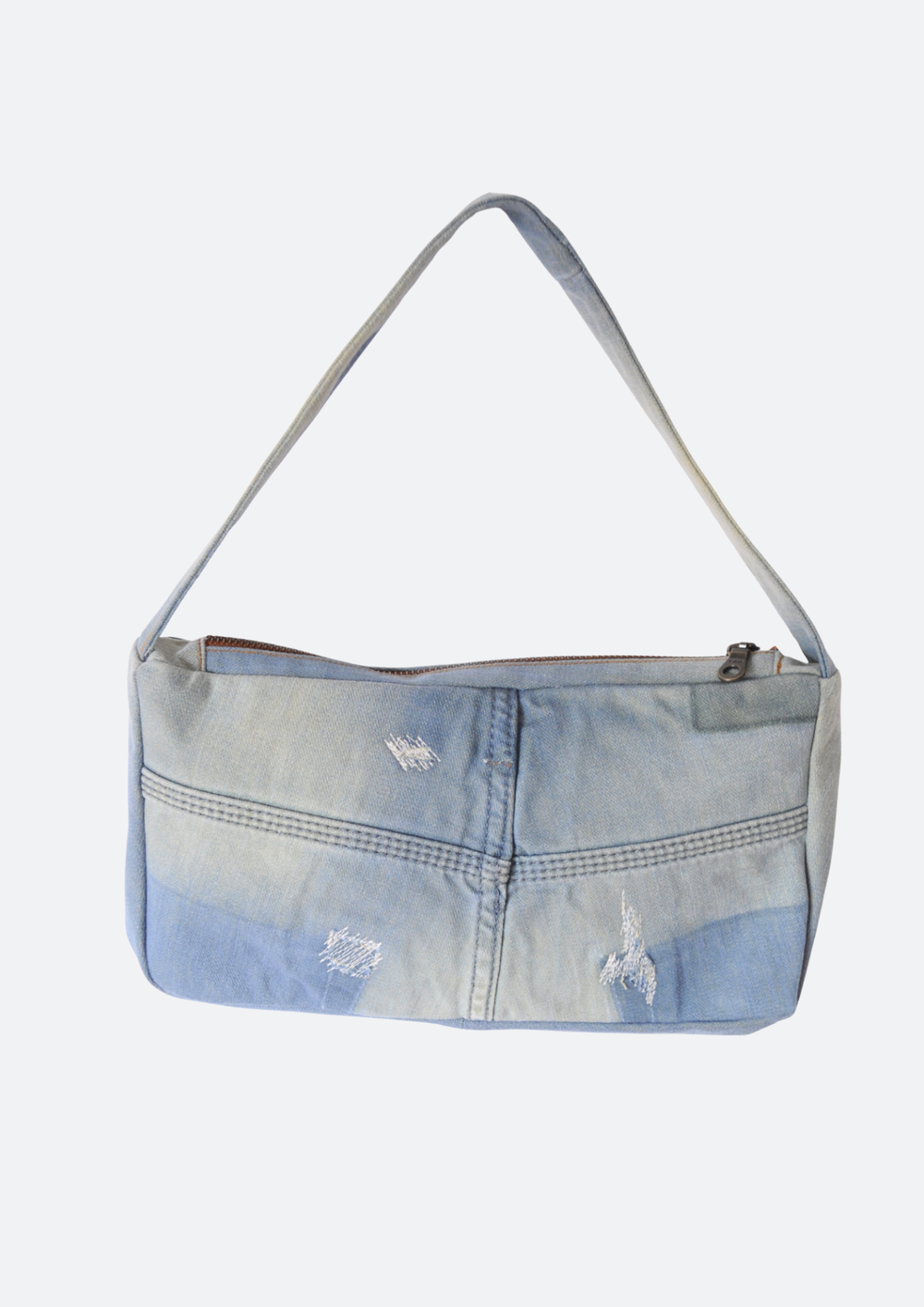 achterkant broek - Denim Upcycled Schoudertas - handgemaakt in Rottedam - Sevaes