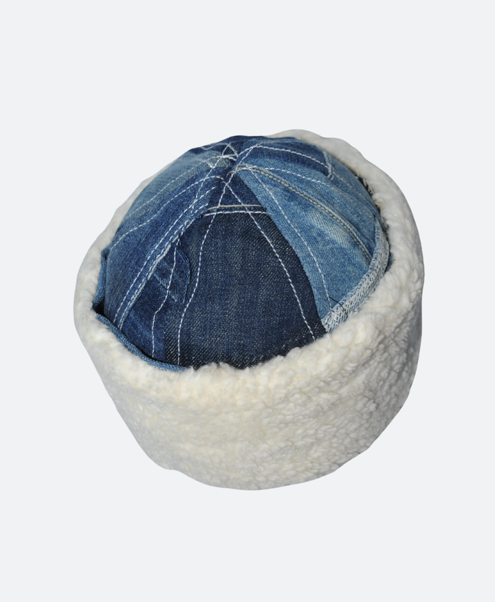 Denim Winter Muts met hoge rand