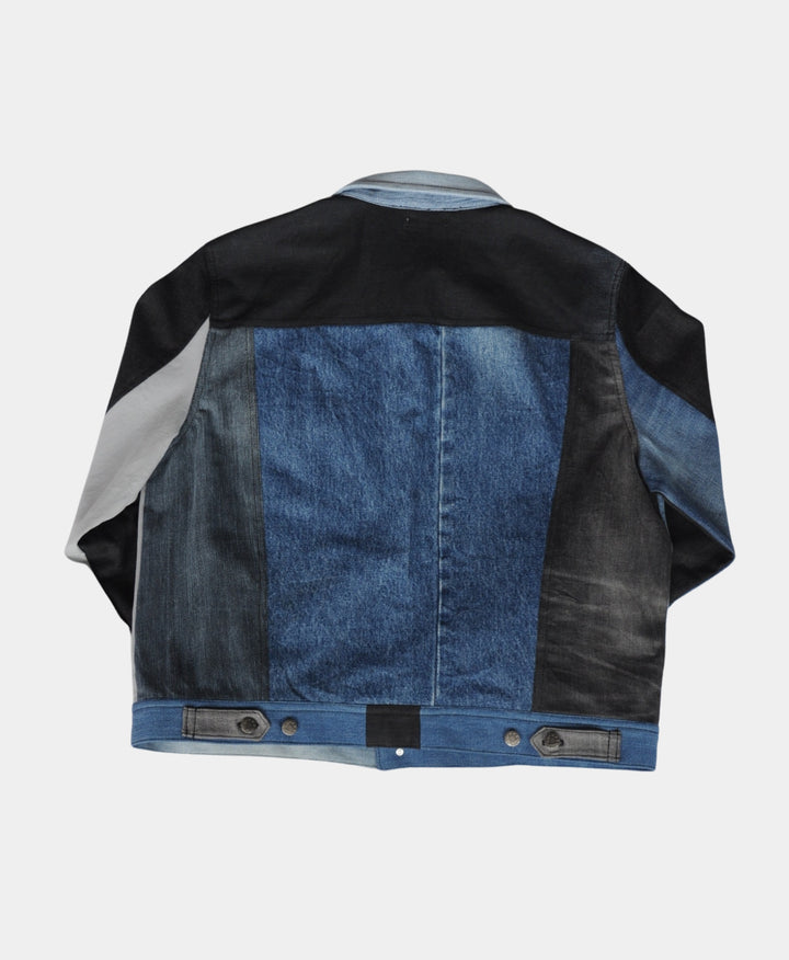 Unisex Color Block Denim Jacket