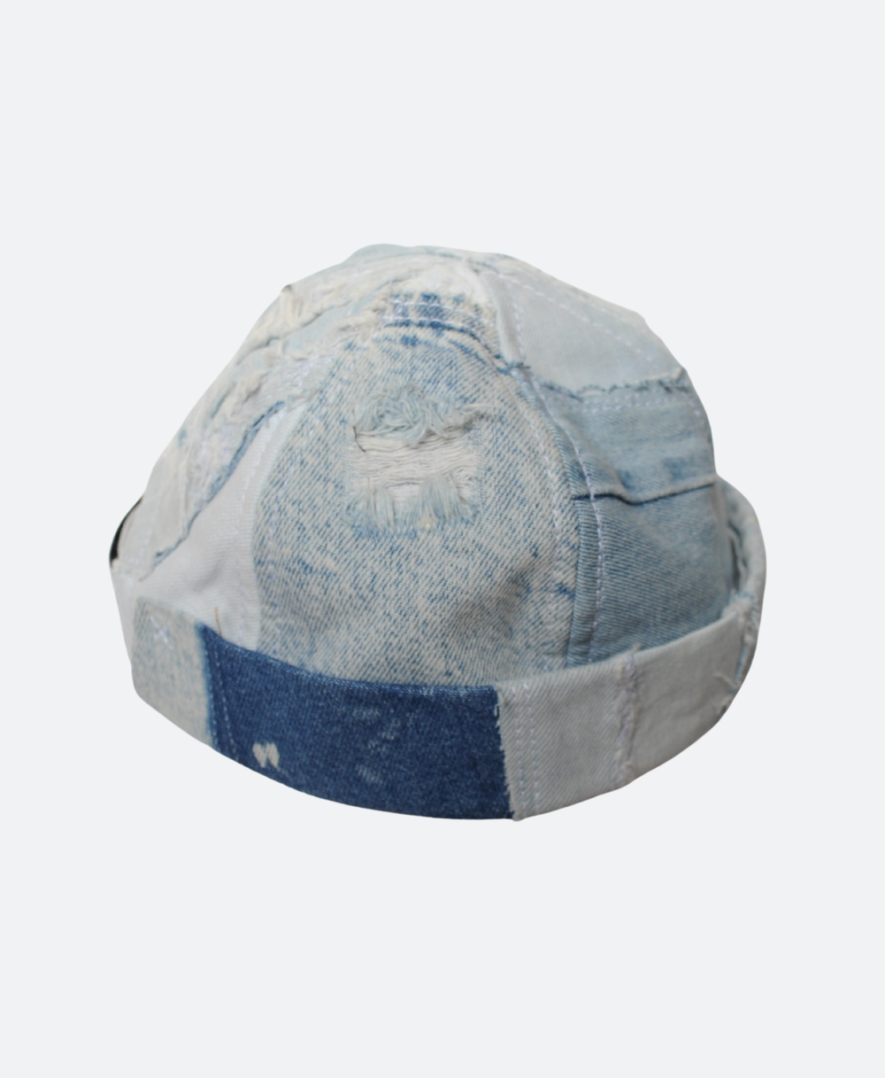 Zijkant - Upcycled Licht blauwe Dockers pet - Light blue dockers cap 