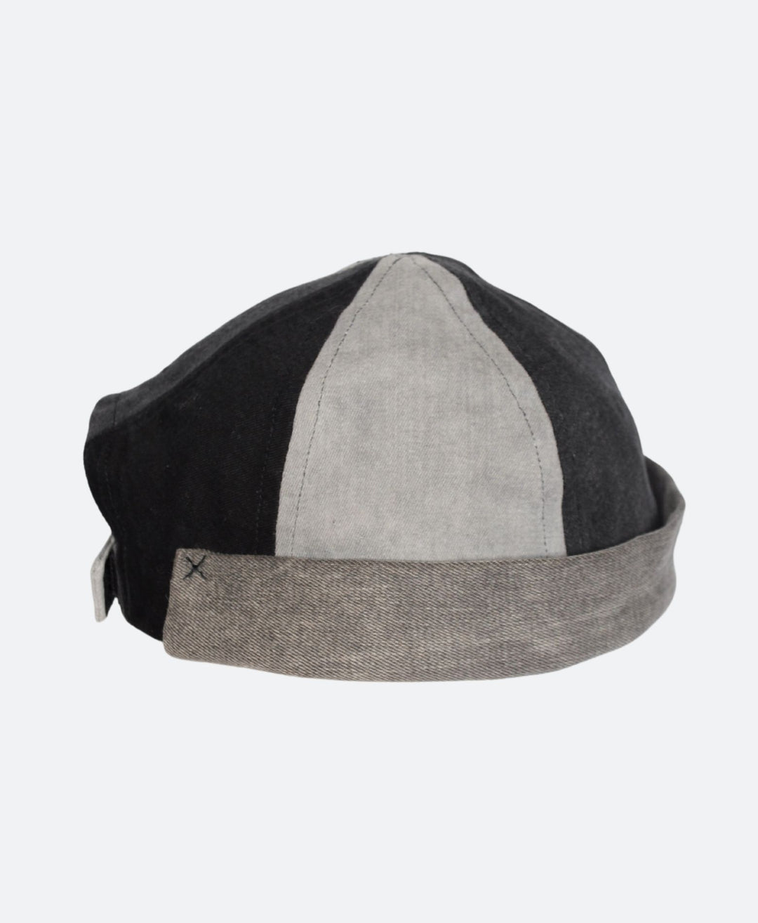 Handgemaakte Color Block Grijs-Zwarte Dockers Cap
