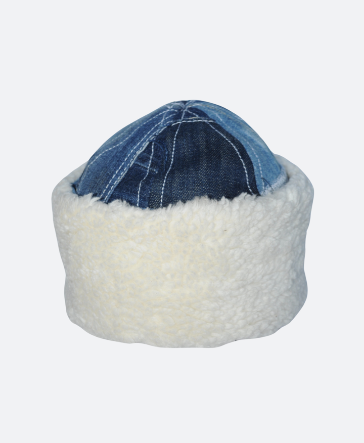 Denim Winter Muts met hoge rand