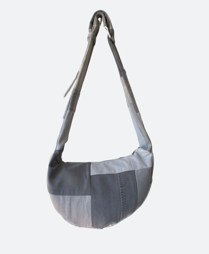 Grijze patchwork crossbody bag