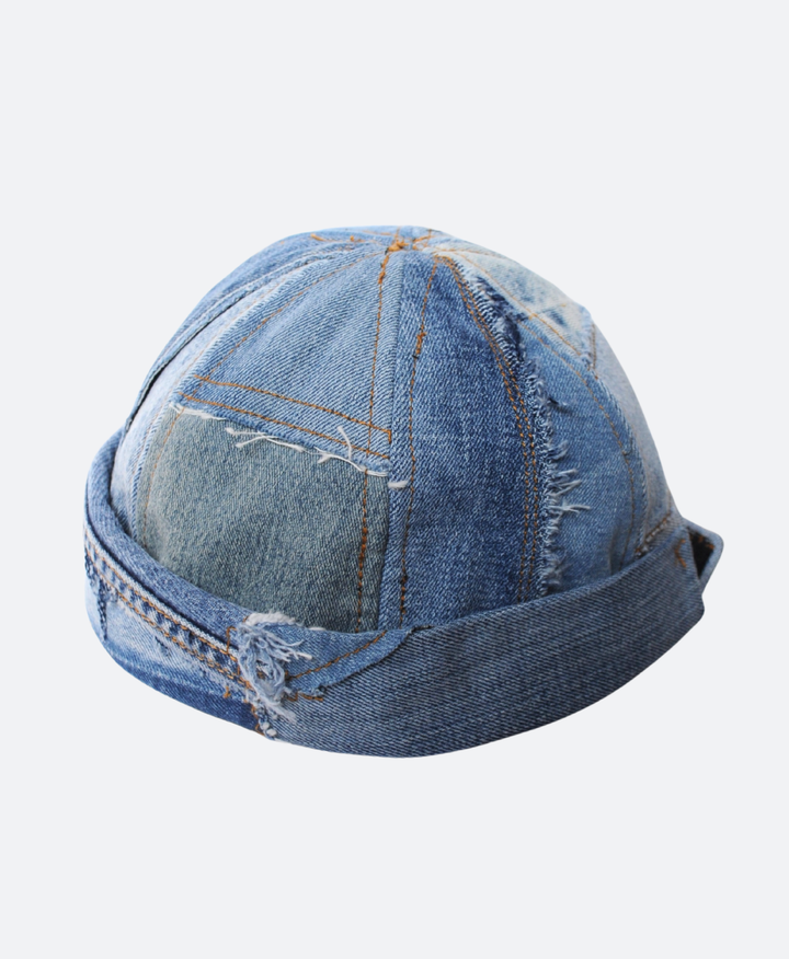 Patchwork Spijkerstof Docker Cap