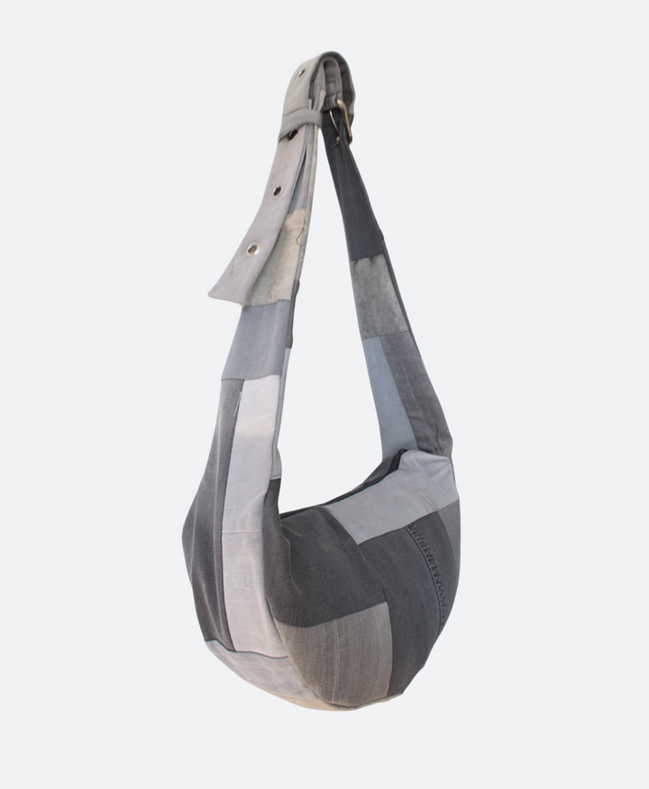 Grijze patchwork crossbody bag
