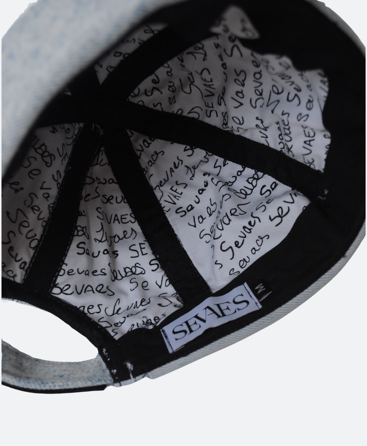 Gevoerde binnenkant - Light Blue Docker cap van Sevaes. Handgemaakt in maar liefst 2,5 uur in Rotterdam