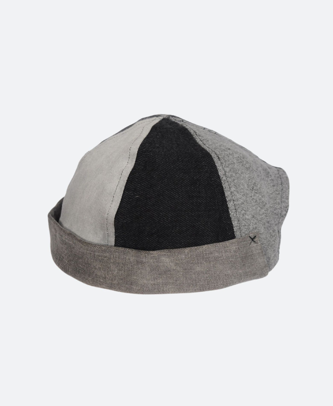 Handgemaakte Color Block Grijs-Zwarte Dockers Cap