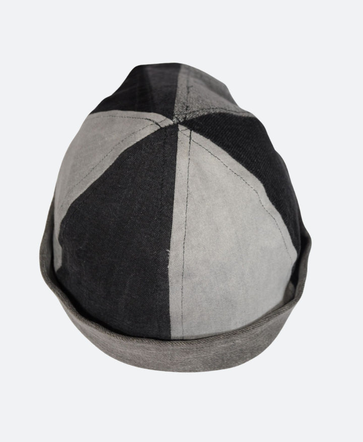Handgemaakte Color Block Grijs-Zwarte Dockers Cap