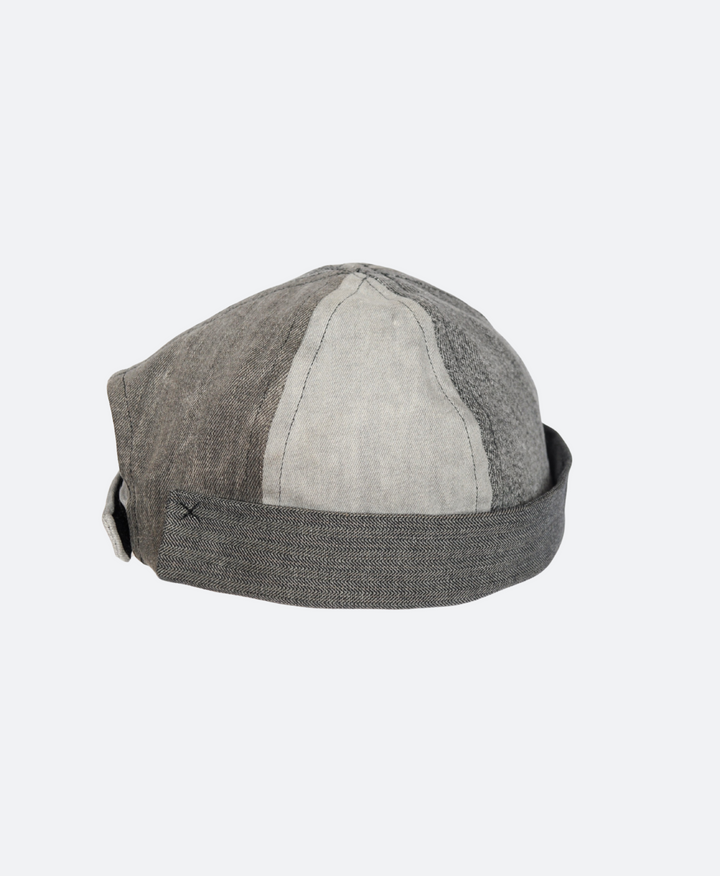 Duurzame dockers hoed, grijze upcycled dockers cap, handgemaakt in Rotterdam - Sevaes